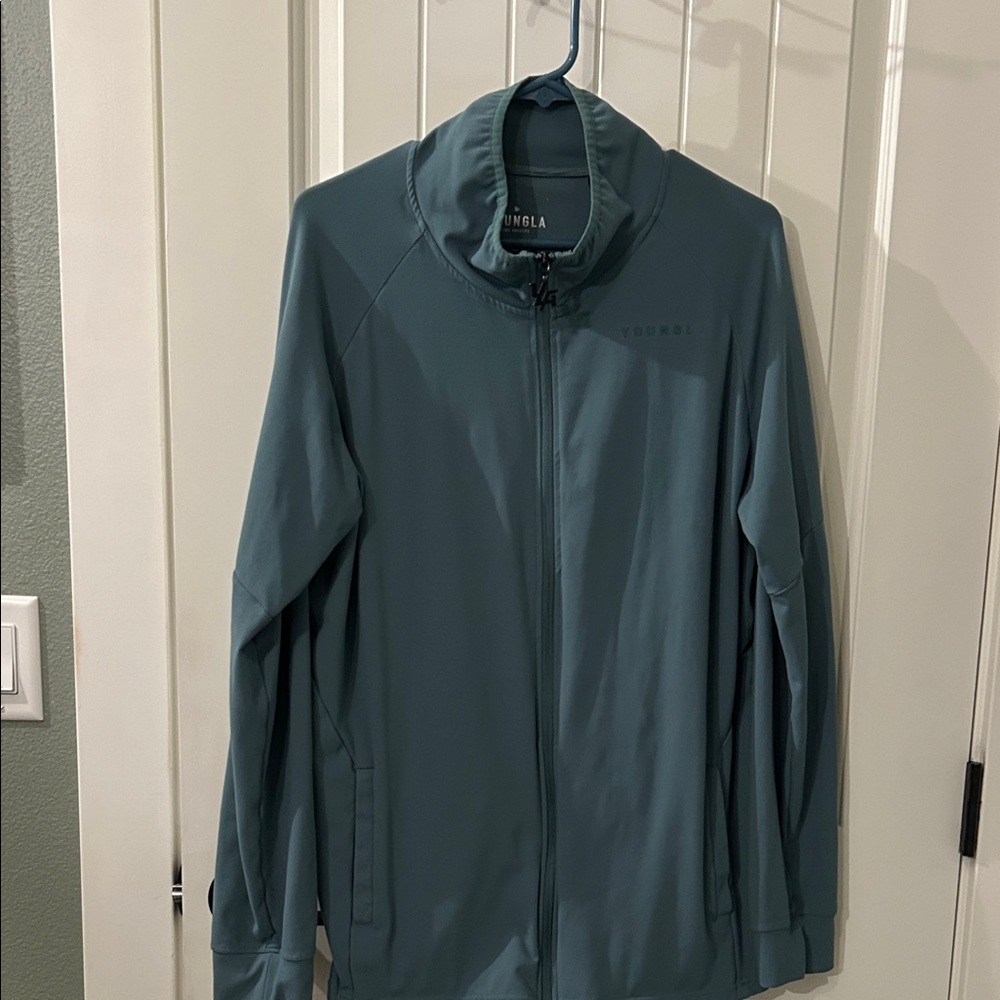 YoungLA Men's Lightweight Jacket in Teal Blue